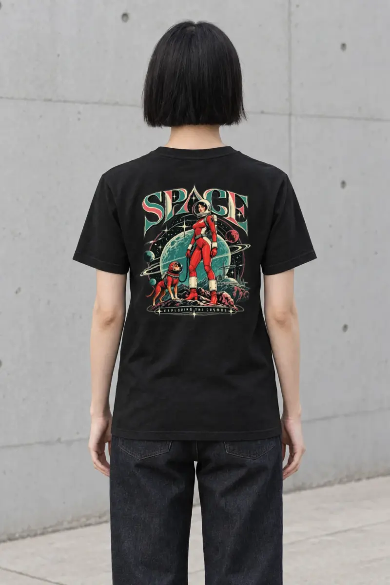 "Space Exploring The Cosmos" Heavyweight Unisex Crewneck T-shirt | Gildan 5000