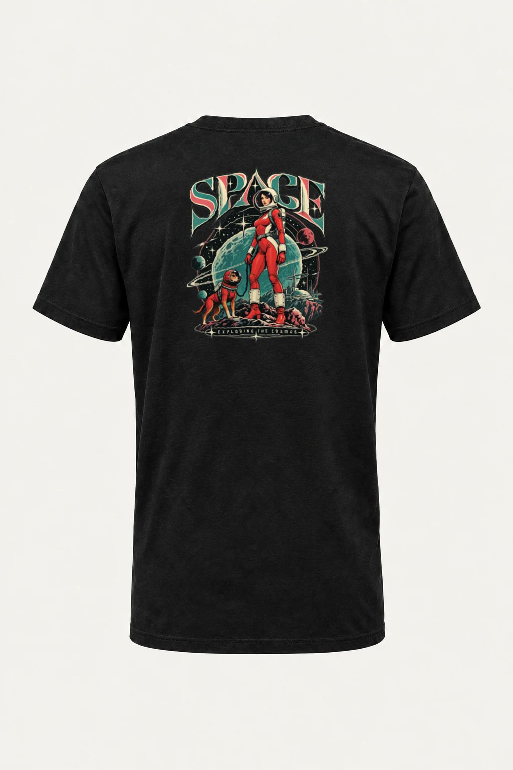 "Space Exploring The Cosmos" Heavyweight Unisex Crewneck T-shirt | Gildan 5000