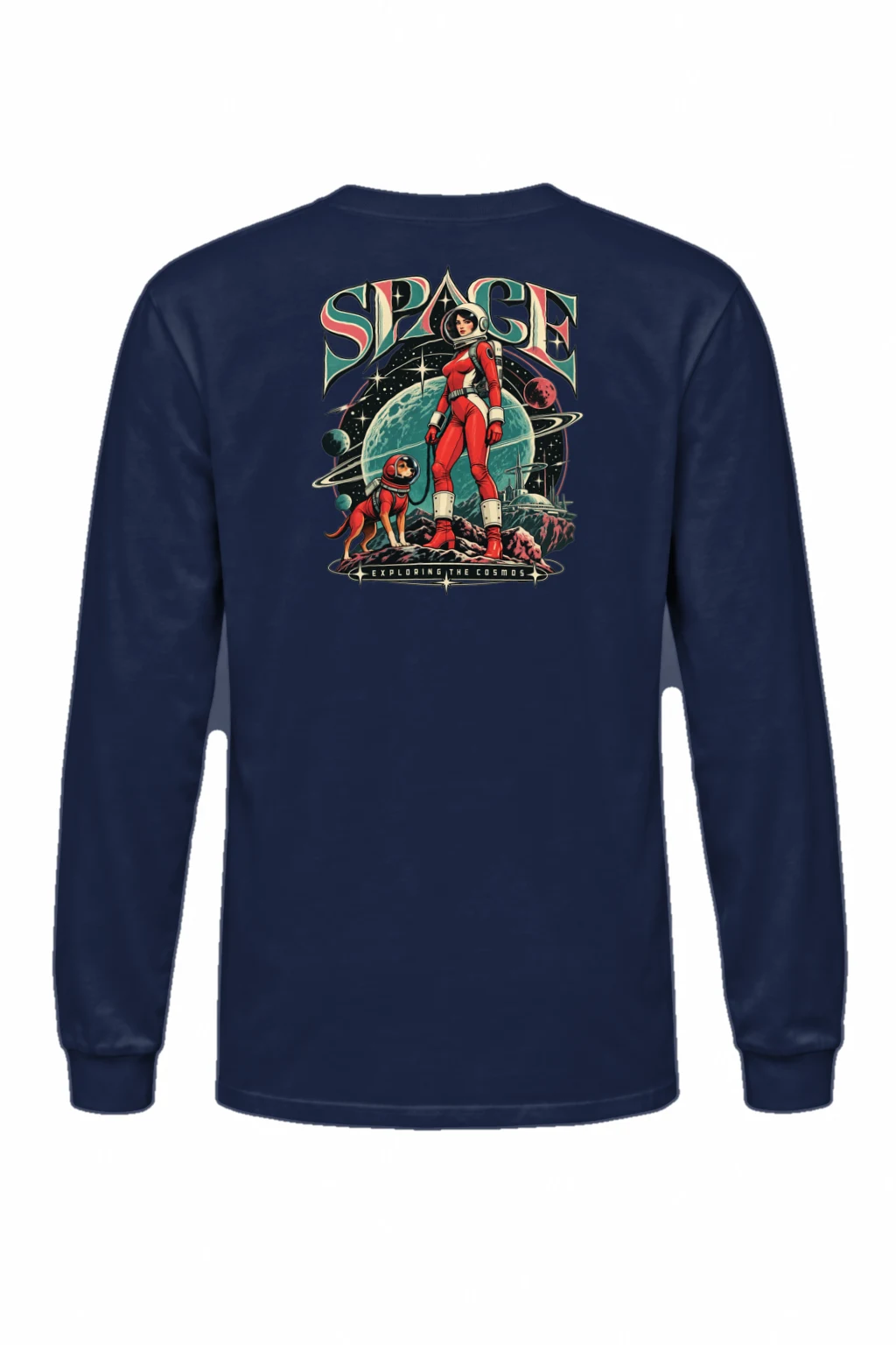 "Space Exploring The Cosmos" Unisex Longsleeve T-shirt | Gildan 2400