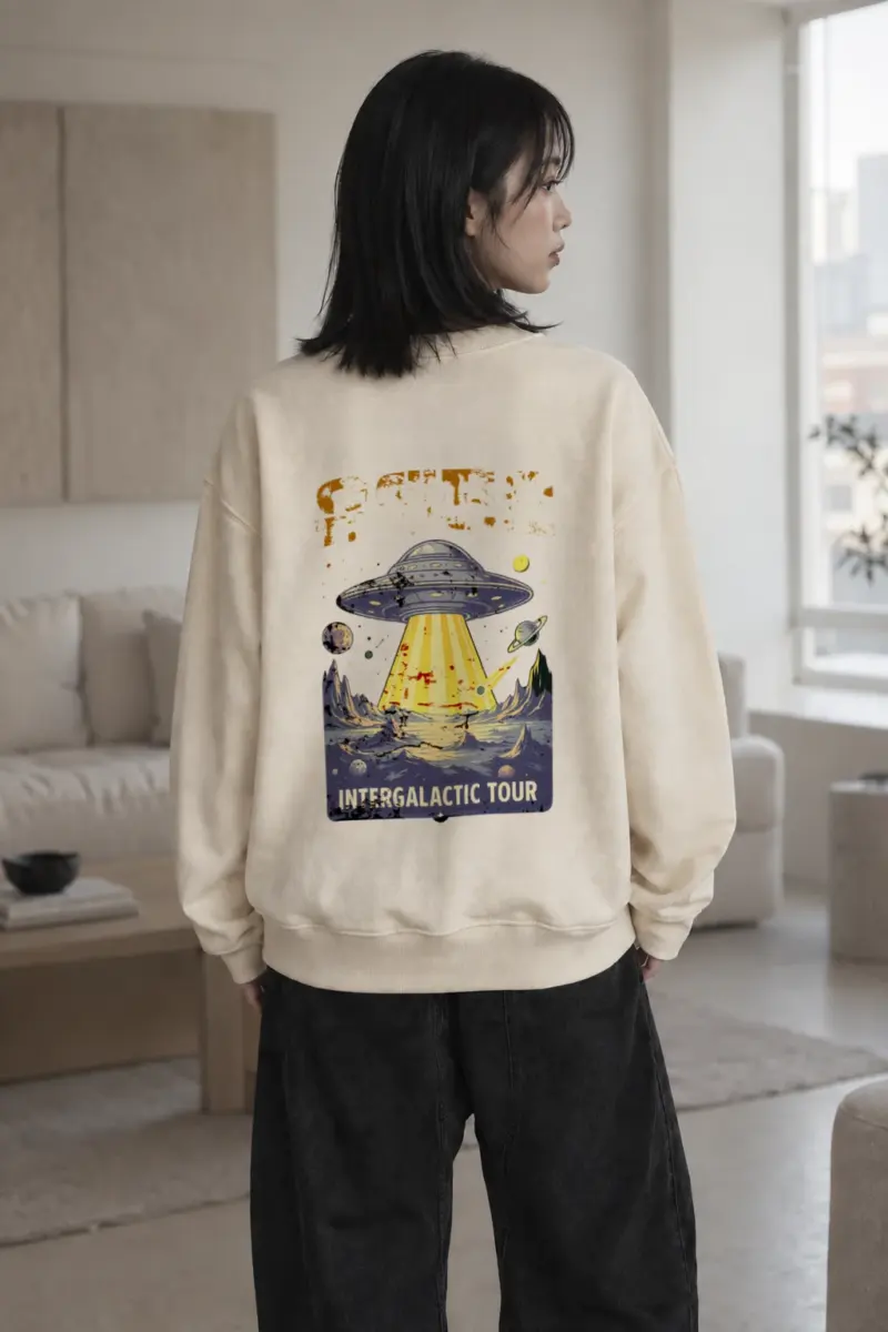 "Space Intergalactic Tour" Unisex Sponge Fleece Crewneck Sweatshirt | Bella + Canvas 3901