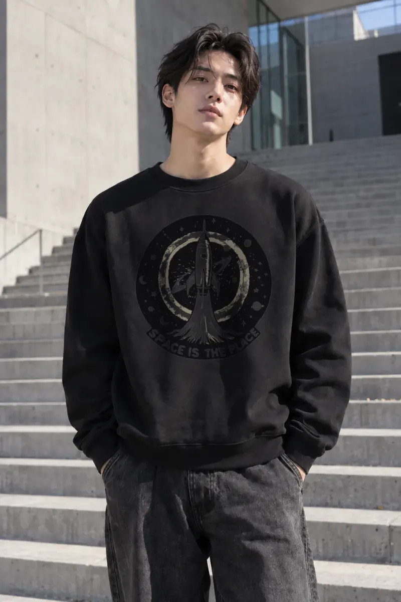“Space Is The Place” Heavy Blend Unisex Crewneck Sweatshirt | Gildan 18000