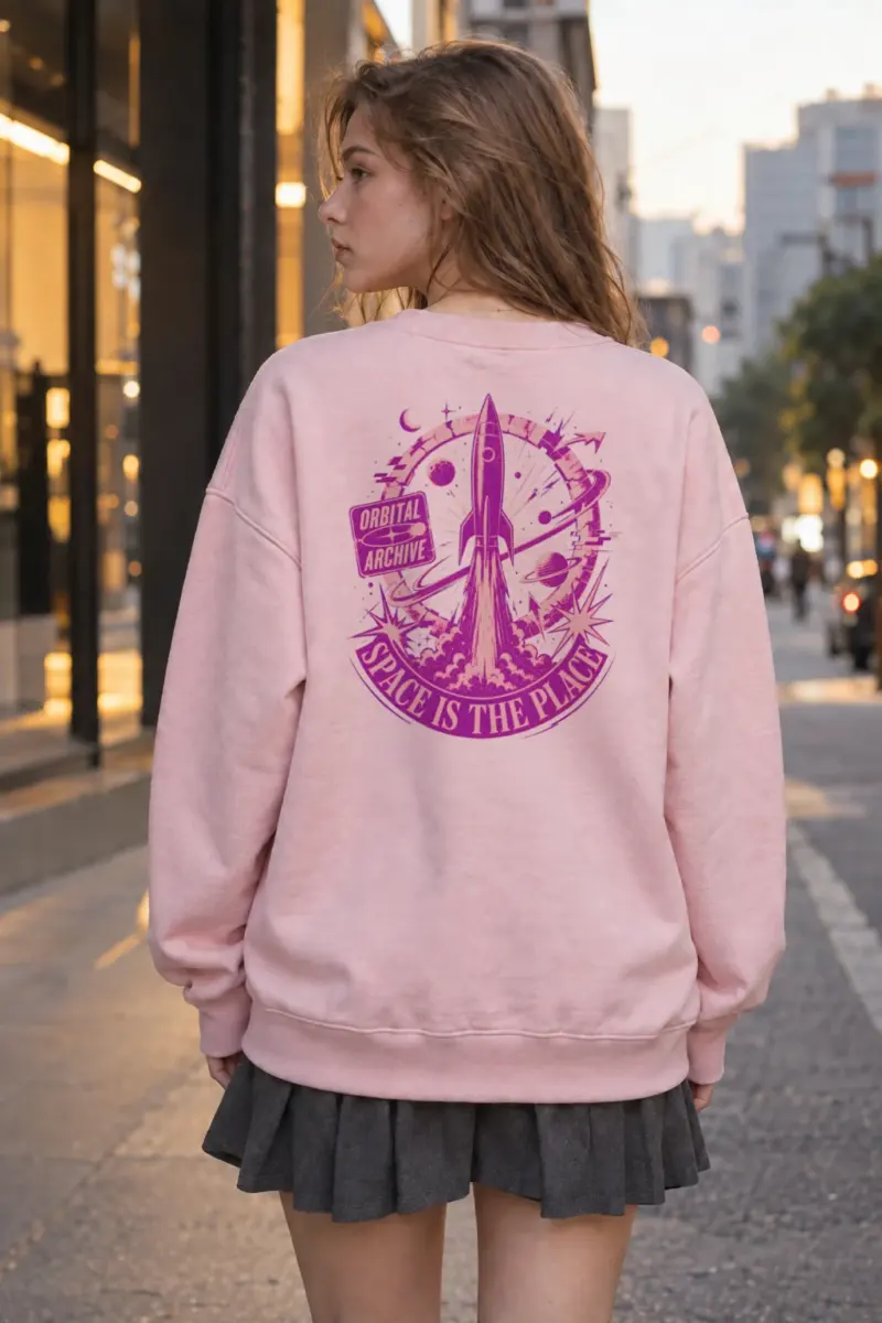 "Space Is The Place" Heavy Blend Unisex Crewneck Sweatshirt | Gildan 18000