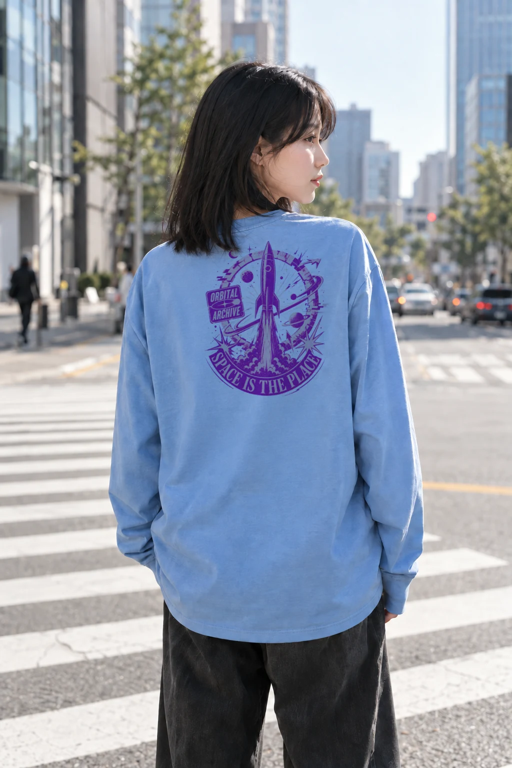 "Space Is The Place" Unisex Longsleeve T-shirt | Gildan 2400