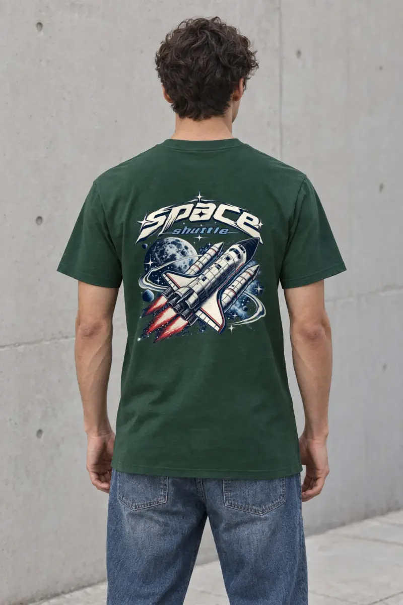 "Space Shuttle" Heavyweight Unisex Crewneck T-shirt | Gildan 5000