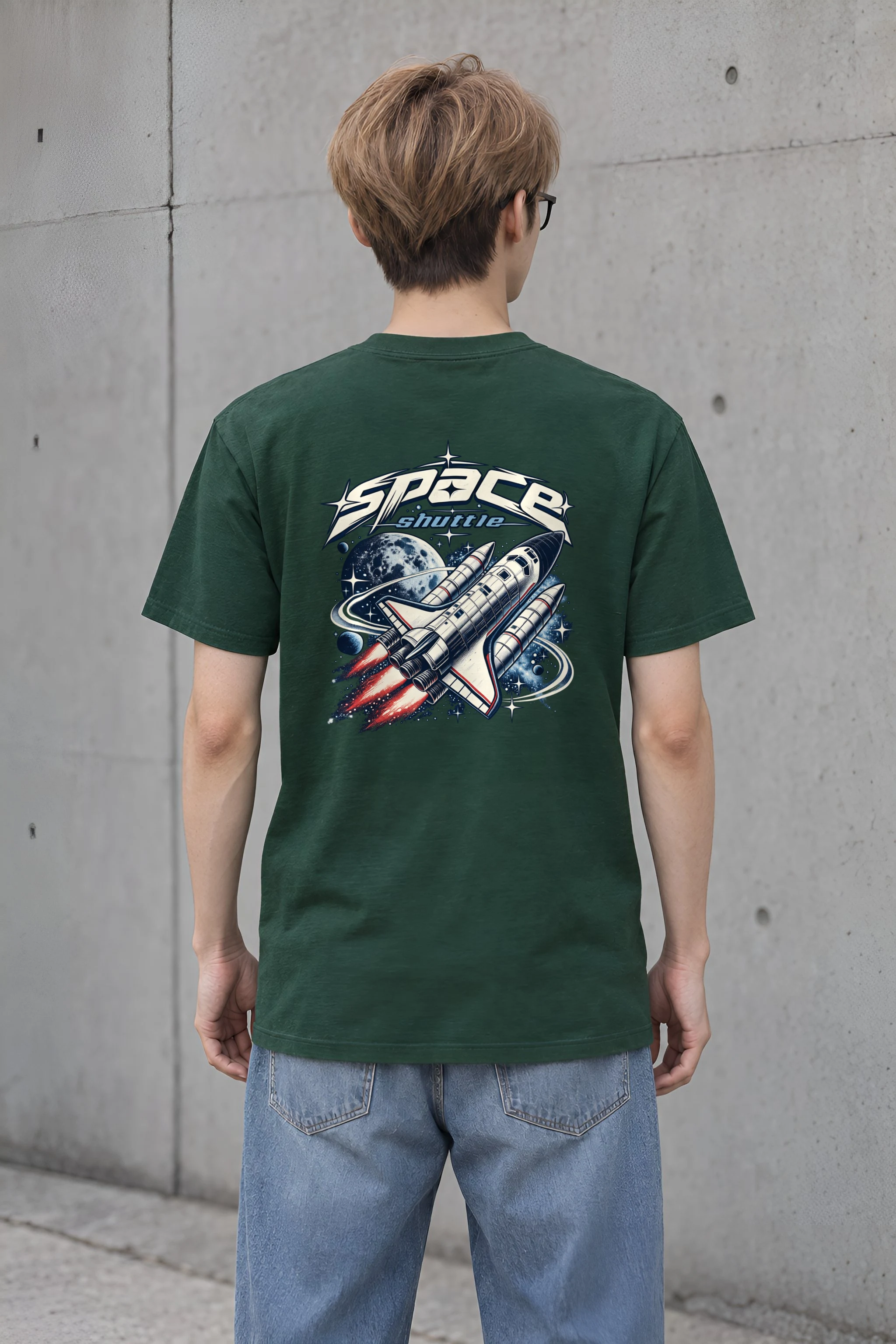 "Space Shuttle" Heavyweight Unisex Crewneck T-shirt