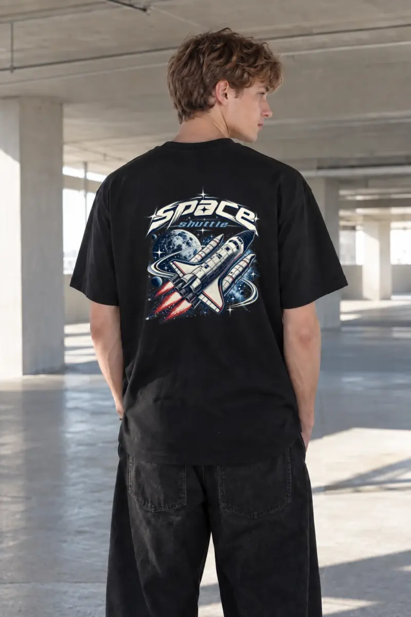 "Space Shuttle" Heavyweight Unisex Crewneck T-shirt | Gildan 5000
