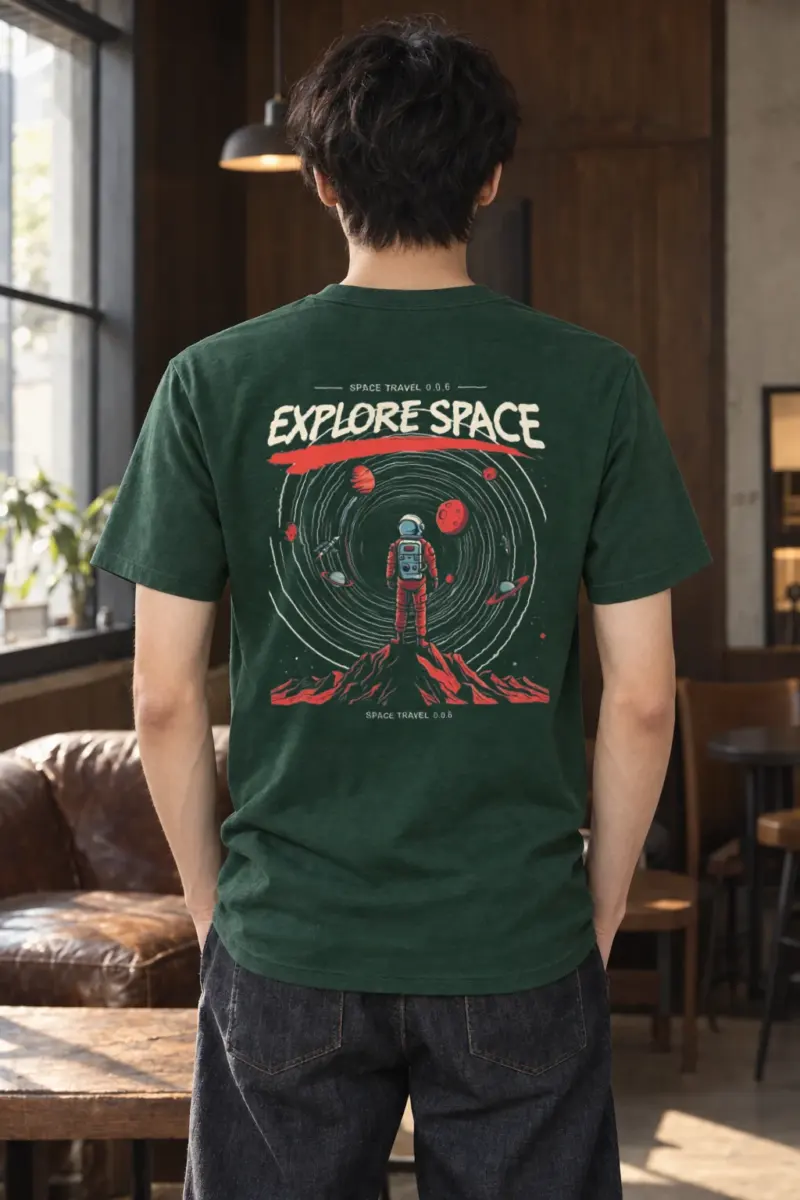 "Space Travel 0.0.6" Heavyweight Unisex Crewneck T-shirt