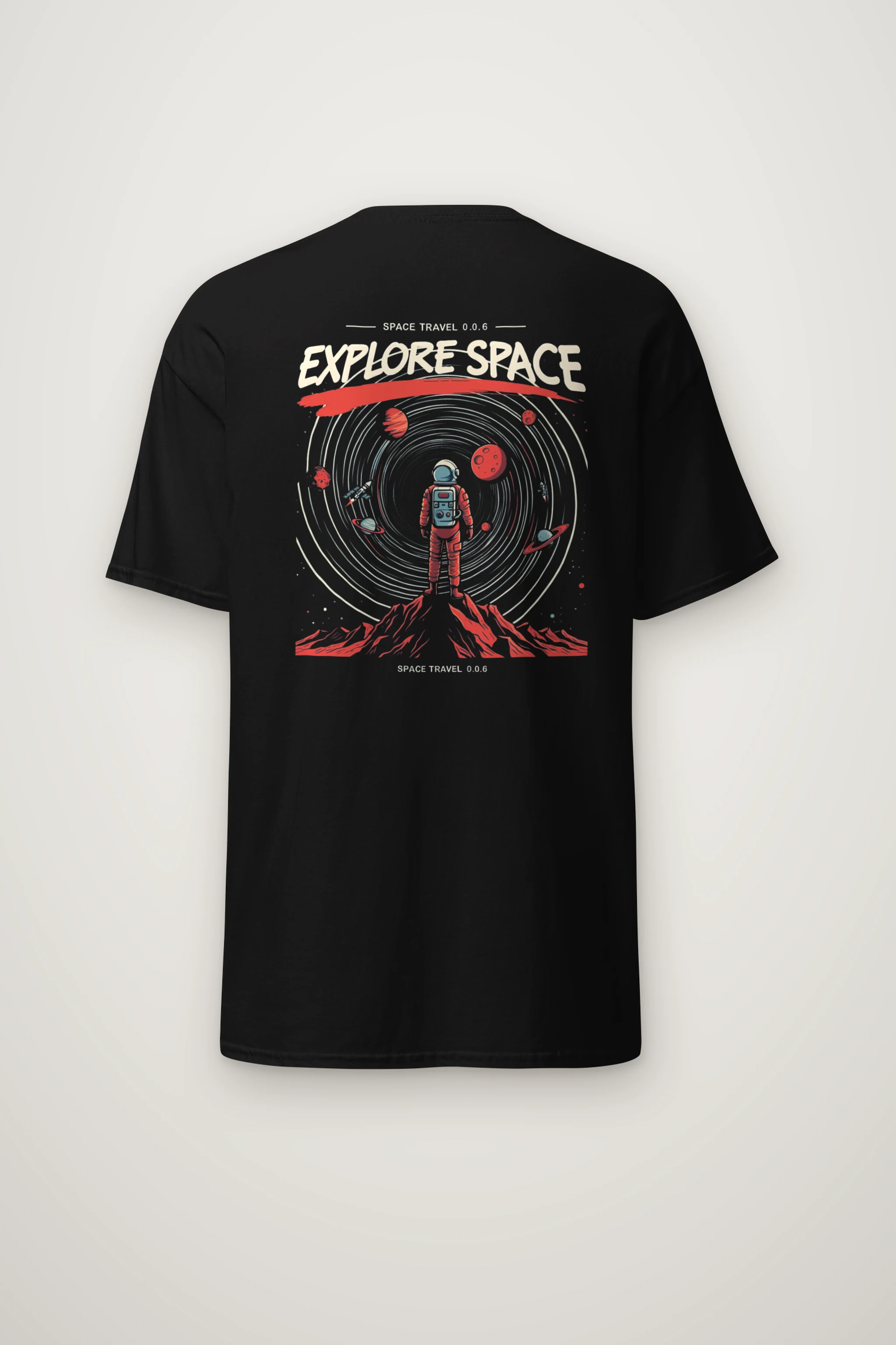 "Space Travel 0.0.6" Heavyweight Unisex Crewneck T-shirt