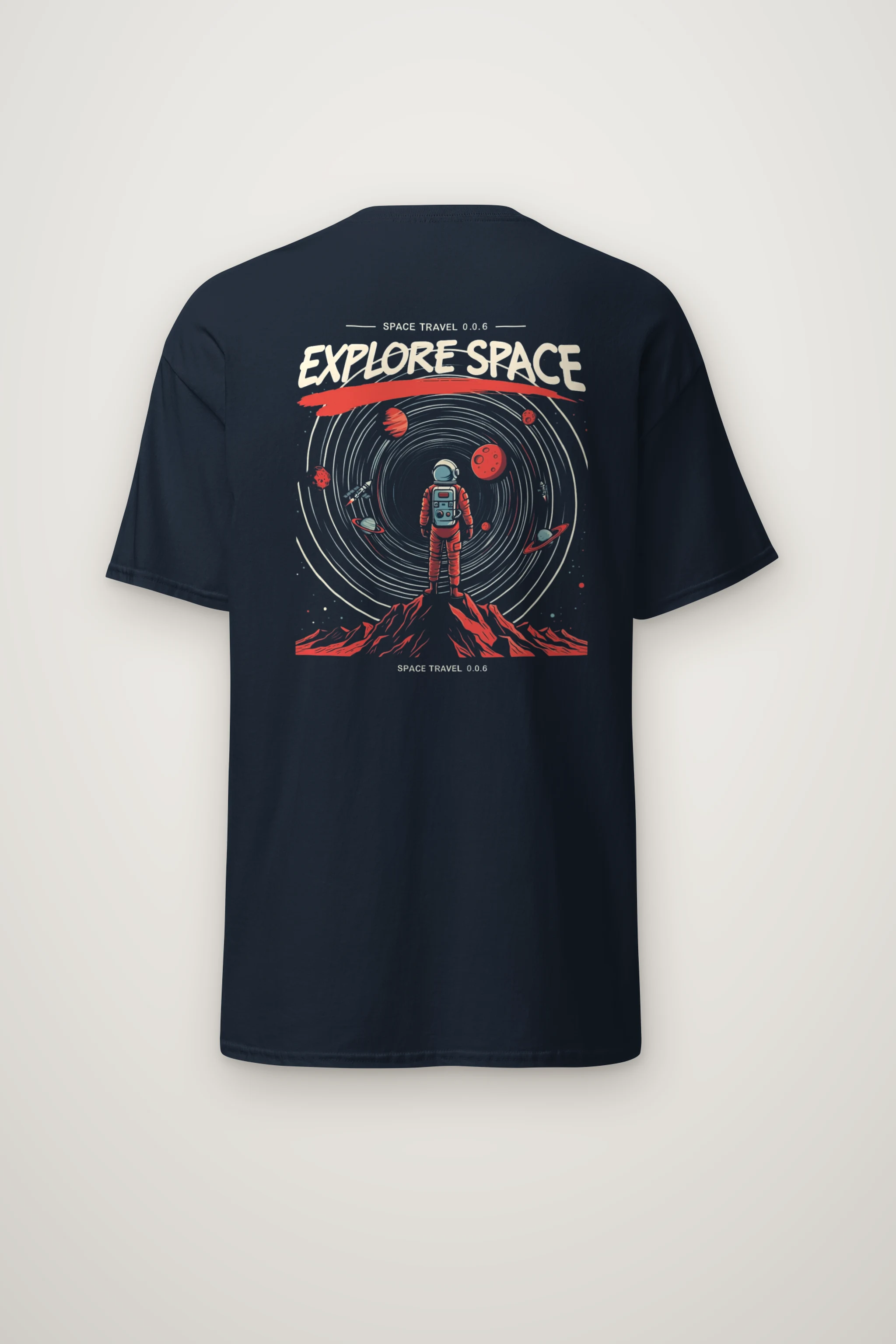 "Space Travel 0.0.6" Heavyweight Unisex Crewneck T-shirt