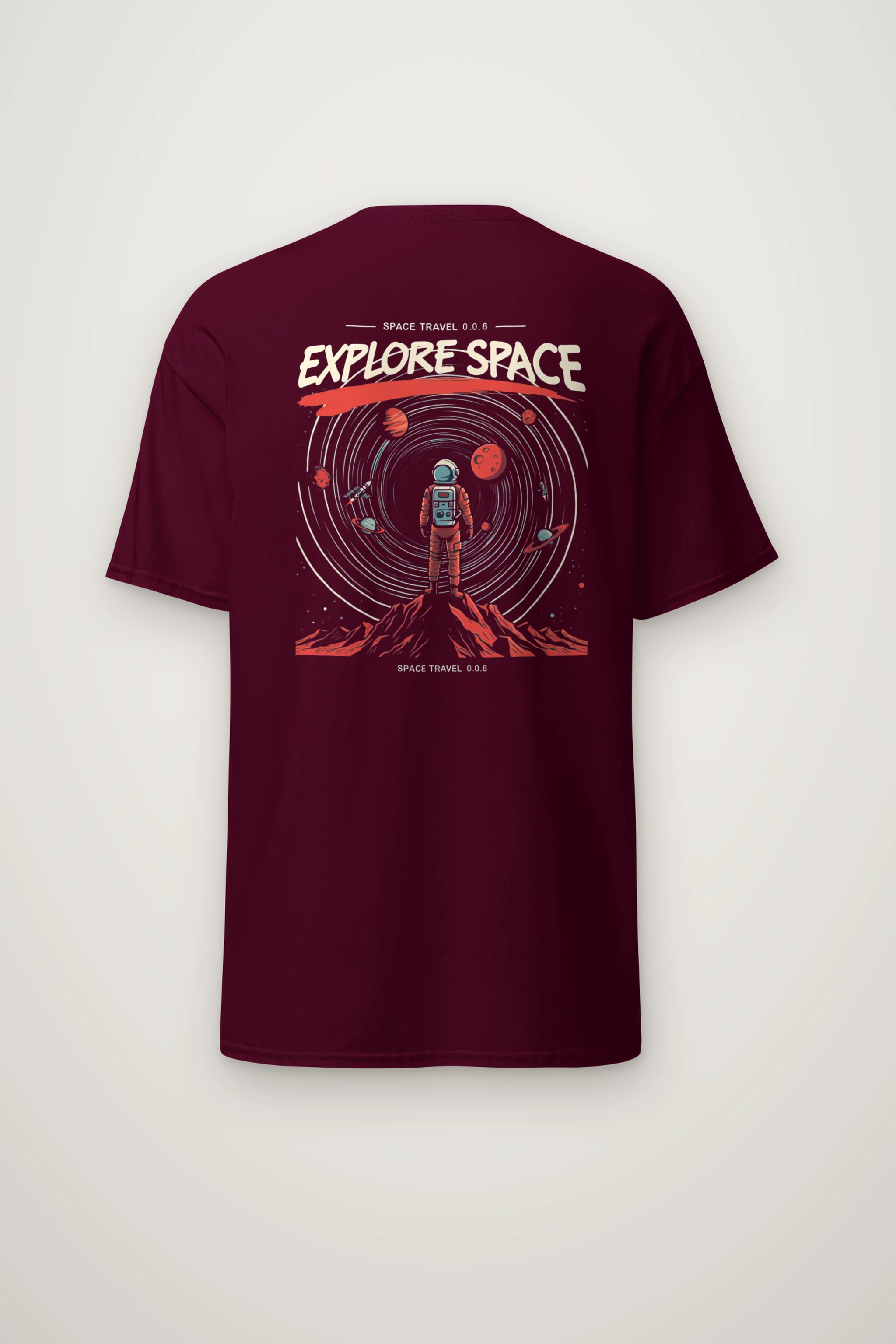 "Space Travel 0.0.6" Heavyweight Unisex Crewneck T-shirt