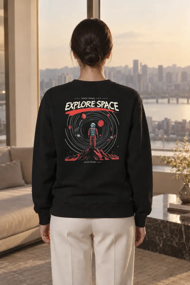 "Space Travel" Heavy Blend Unisex Crewneck Sweatshirt | Gildan 18000