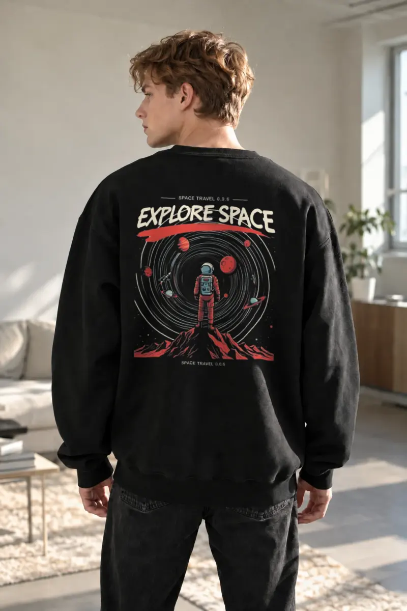 "Space Travel" Heavy Blend Unisex Crewneck Sweatshirt | Gildan 18000