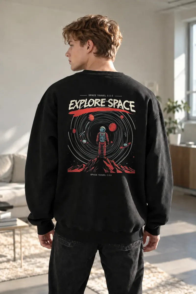 "Space Travel" Heavy Blend Unisex Crewneck Sweatshirt | Gildan 18000
