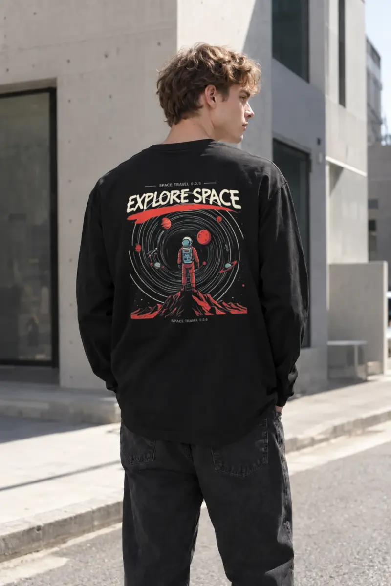 "Space Travel" Unisex Longsleeve T-shirt | Gildan 2400