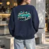 "Turquoise Roadster" Heavy Blend Unisex Crewneck Sweatshirt | Gildan 18000