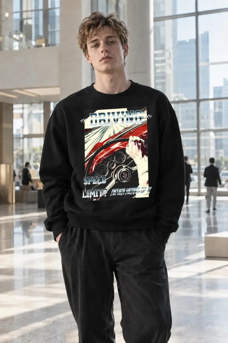 "Speed Limit Imagined" Heavy Blend Unisex Crewneck Sweatshirt | Gildan 18000