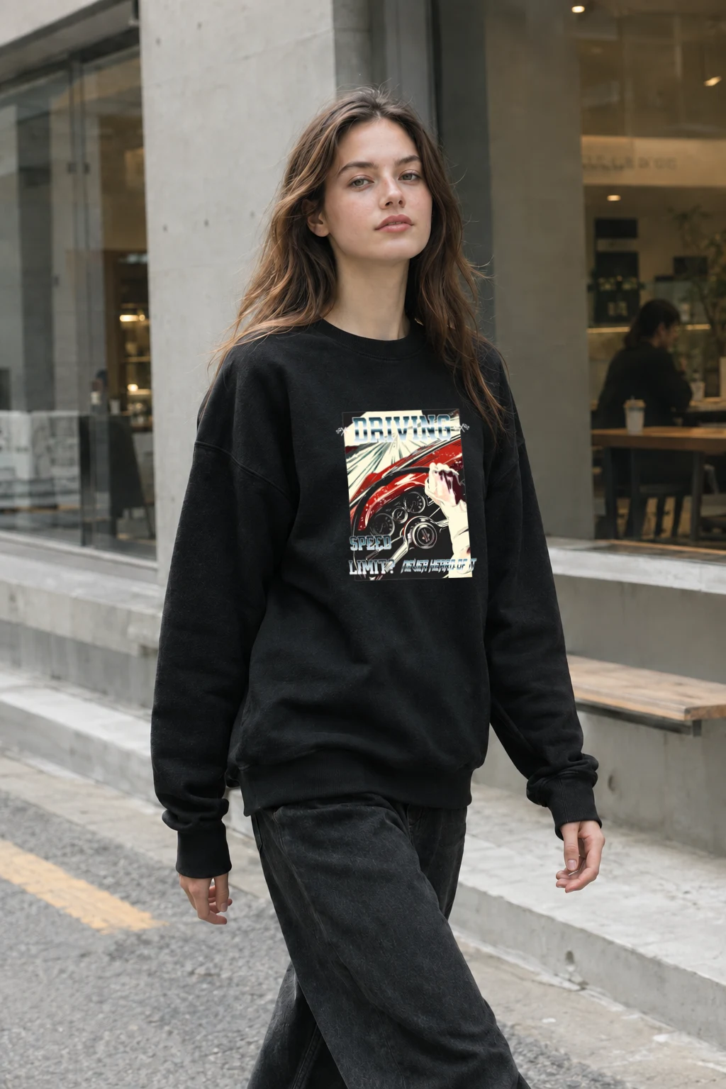 "Speed Limit Imagined" Heavy Blend Unisex Crewneck Sweatshirt | Gildan 18000