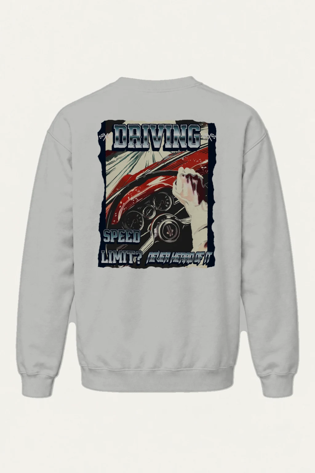 "Speed Limit? Never Heard Of It" Heavy Blend Unisex Crewneck Sweatshirt | Gildan 18000
