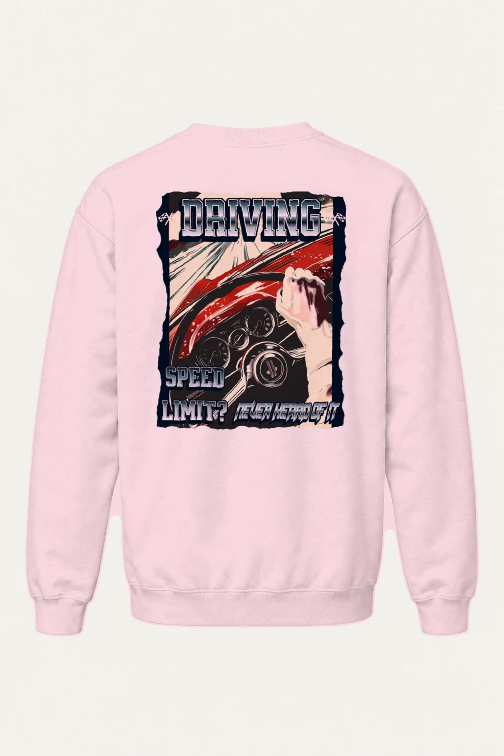 "Speed Limit? Never Heard Of It" Heavy Blend Unisex Crewneck Sweatshirt | Gildan 18000