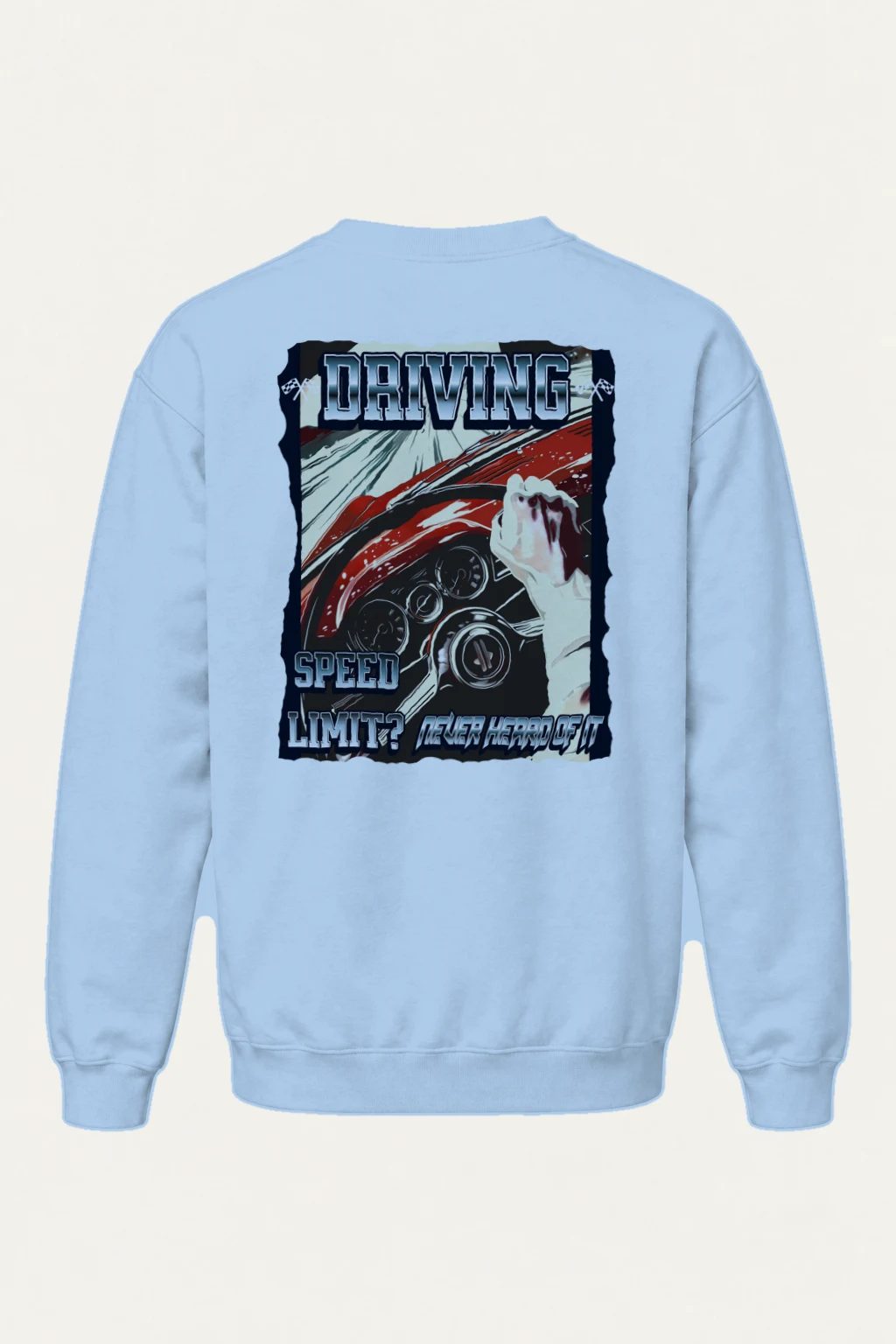 "Speed Limit? Never Heard Of It" Heavy Blend Unisex Crewneck Sweatshirt | Gildan 18000