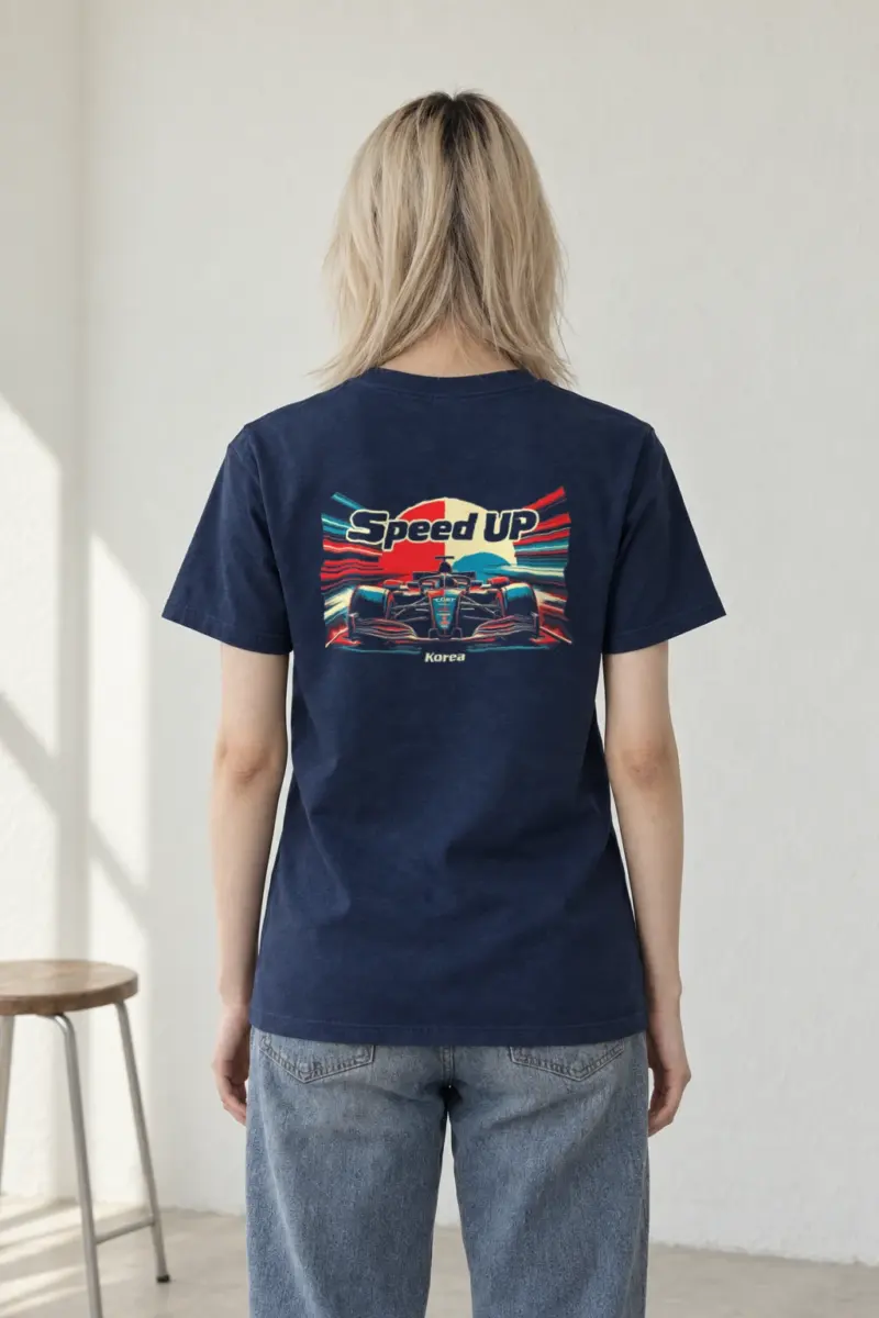 "Speed Up Korea" Heavyweight Unisex Crewneck T-shirt