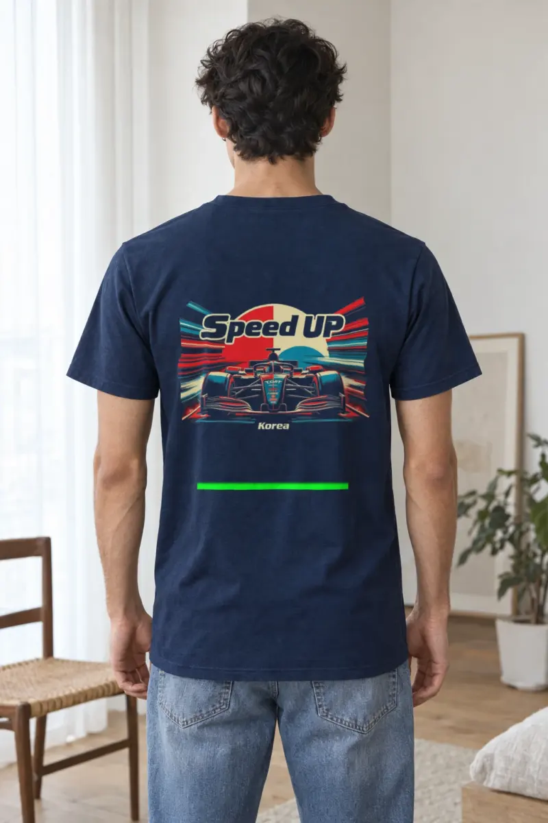 "Speed Up Korea" Heavyweight Unisex Crewneck T-shirt | Gildan 5000