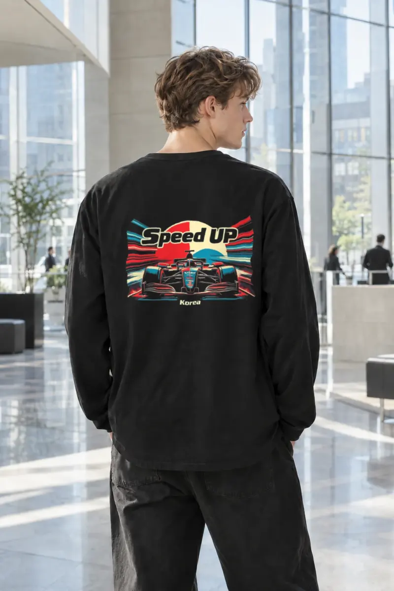 "Speed Up Korea" Unisex Longsleeve T-shirt | Gildan 2400