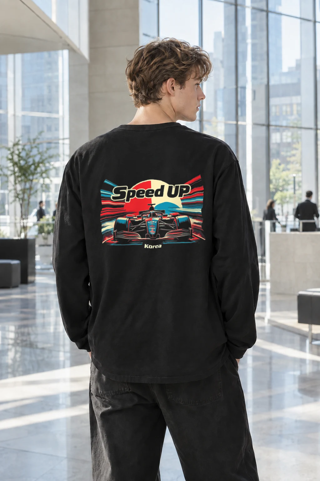 "Speed Up Korea" Unisex Longsleeve T-shirt | Gildan 2400