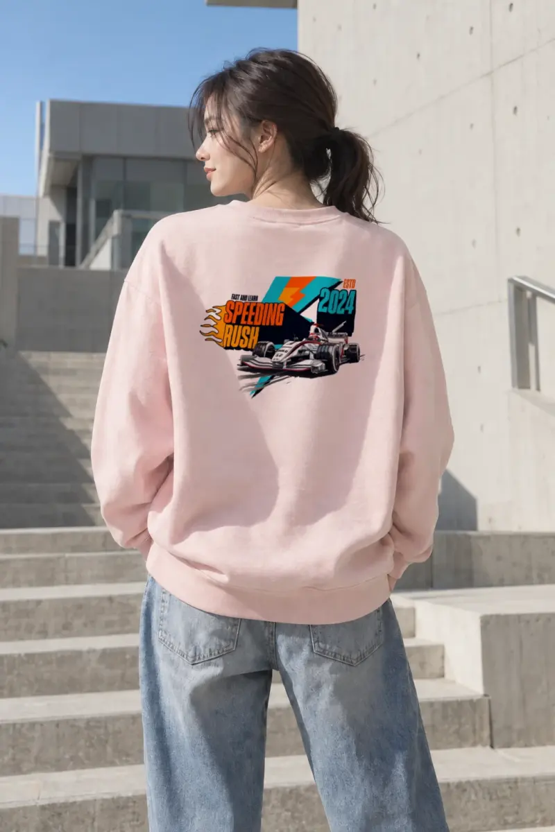"Speeding Rush" Heavy Blend Unisex Crewneck Sweatshirt | Gildan 18000