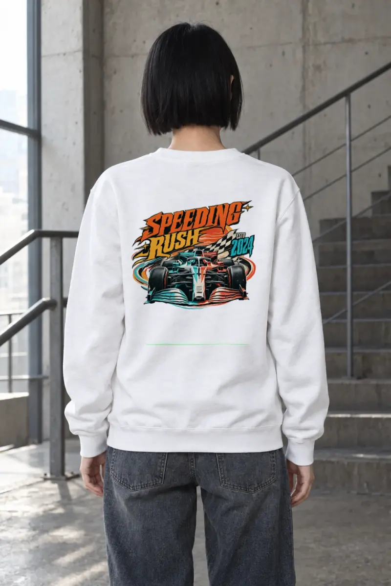 "Speeding Rush" Heavy Blend Unisex Crewneck Sweatshirt | Gildan 18000