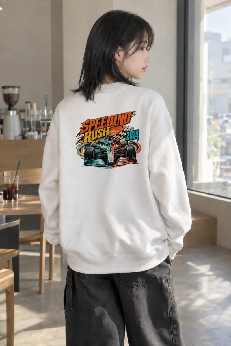 "Speeding Rush" Heavy Blend Unisex Crewneck Sweatshirt | Gildan 18000