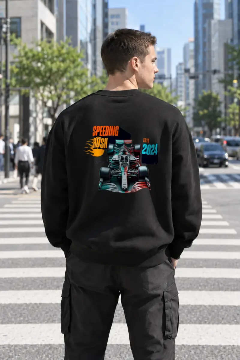 “Speeding Rush” Heavy Blend Unisex Crewneck Sweatshirt | Gildan 18000