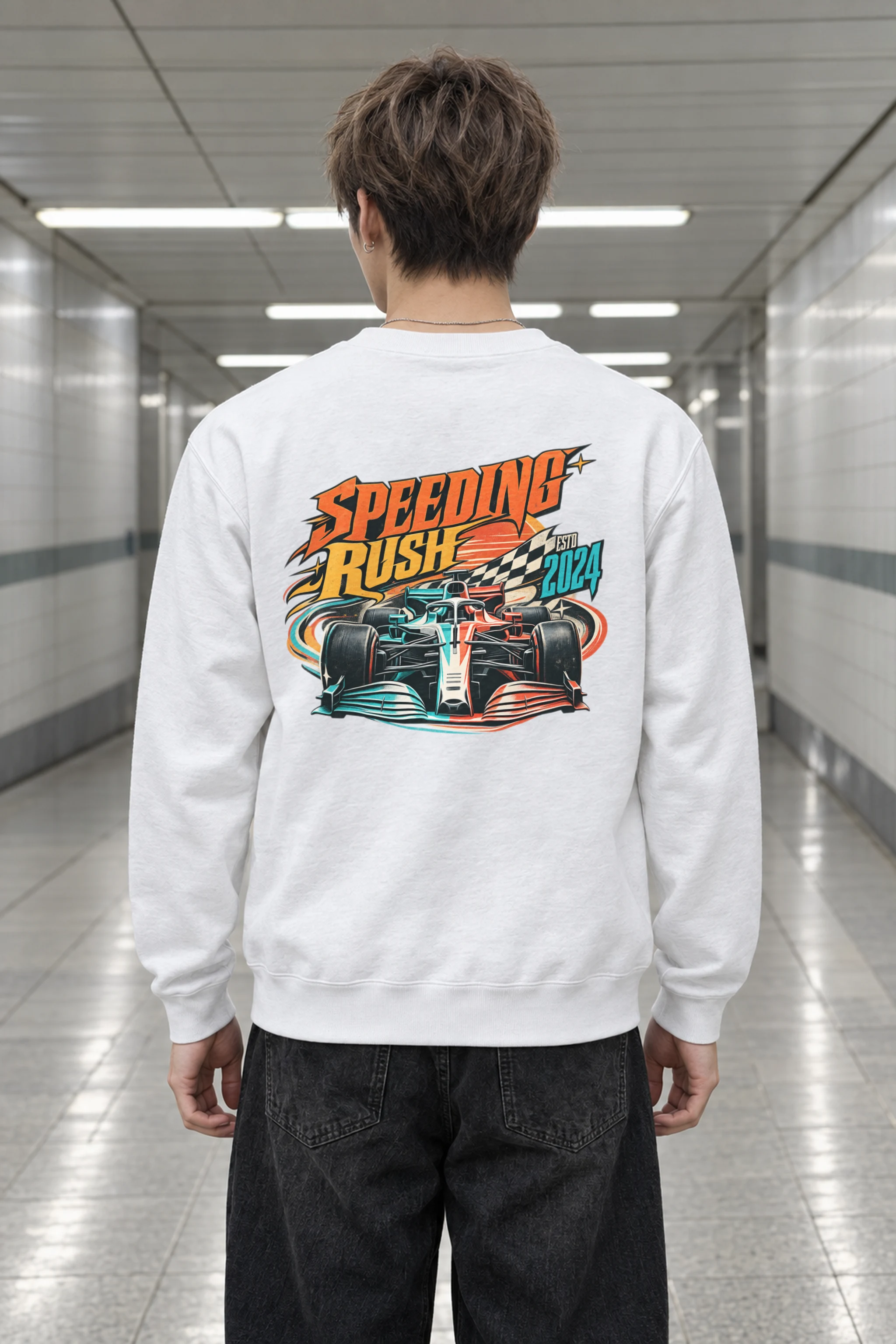 "Speeding Rush" Heavy Blend Unisex Crewneck Sweatshirt
