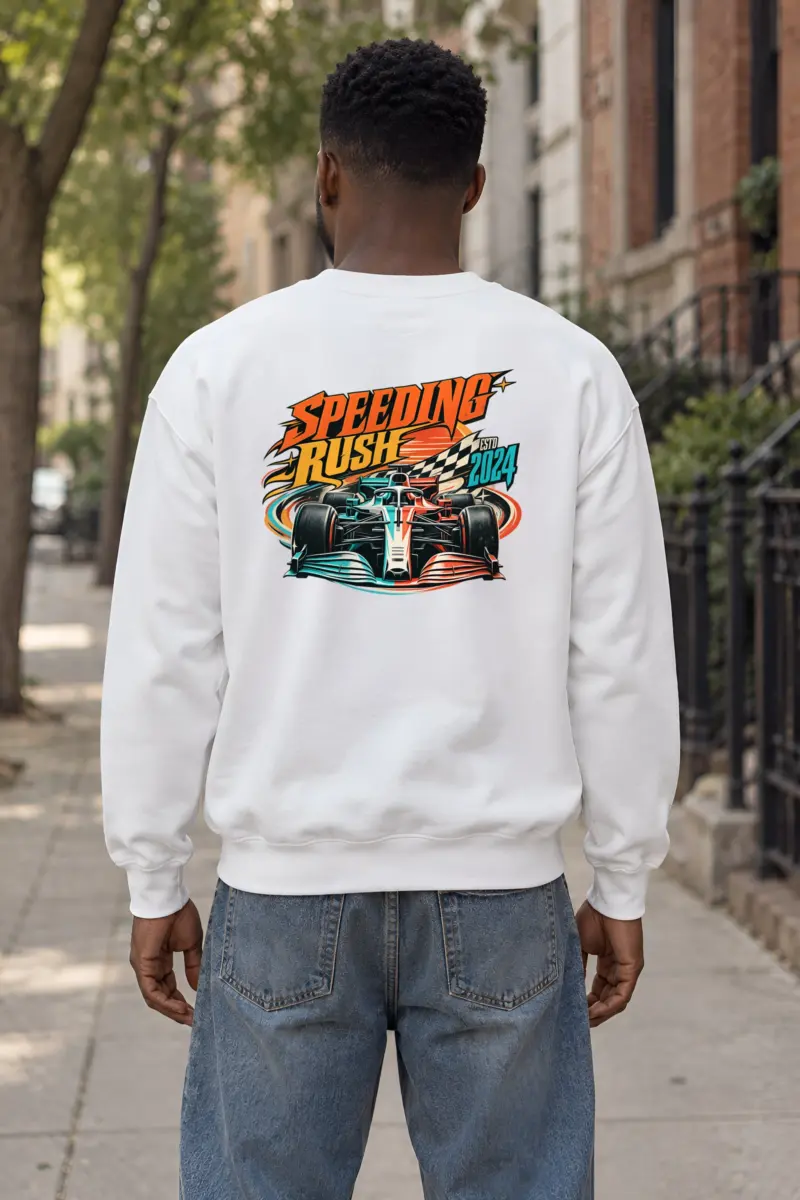 "Speeding Rush" Heavy Blend Unisex Crewneck Sweatshirt
