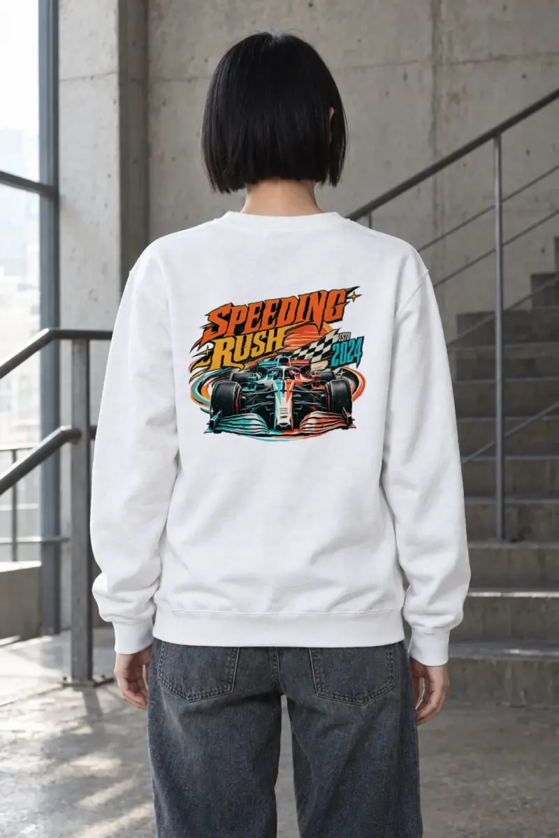 "Speeding Rush" Heavy Blend Unisex Crewneck Sweatshirt | Gildan 18000