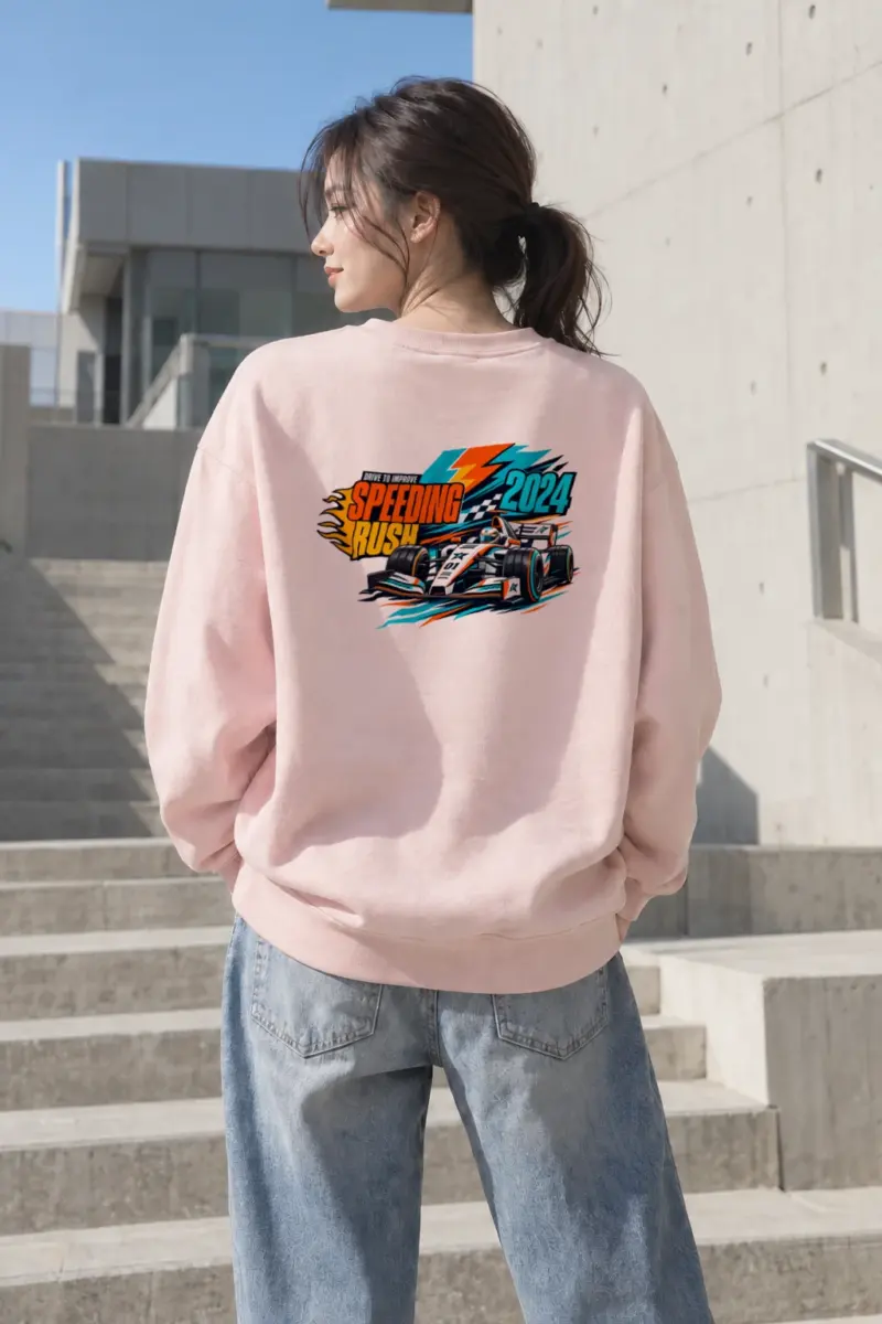 "Speeding Rush" Heavy Blend Unisex Crewneck Sweatshirt | Gildan 18000