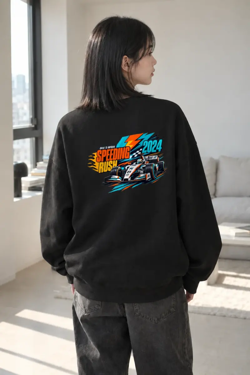 "Speeding Rush" Heavy Blend Unisex Crewneck Sweatshirt | Gildan 18000