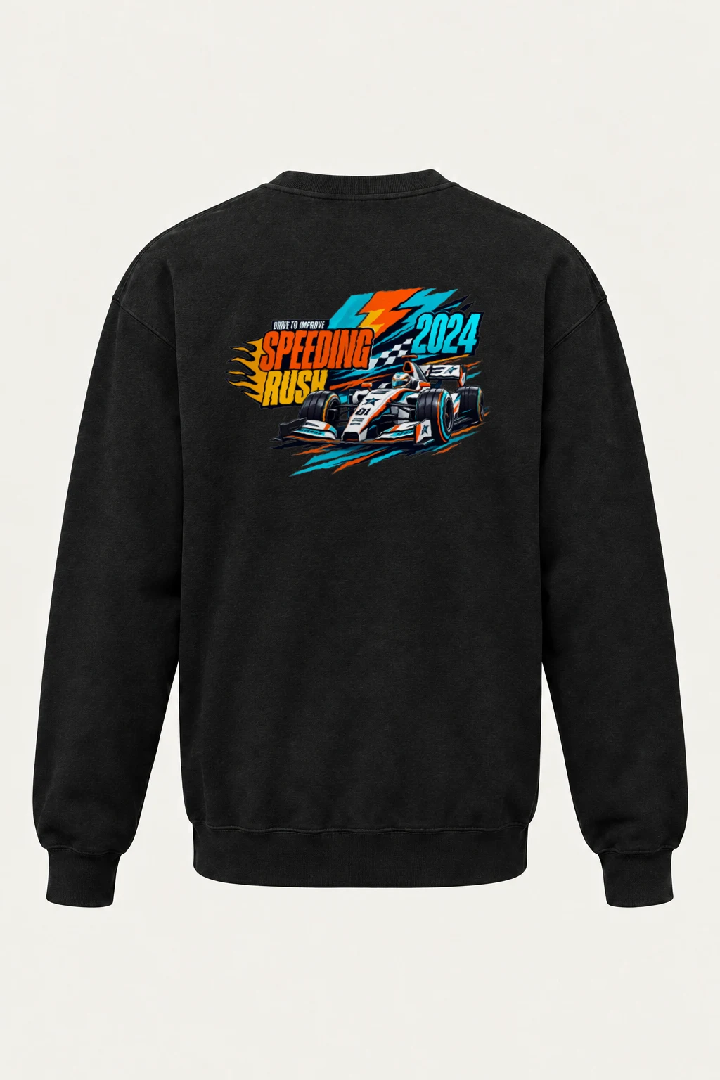 "Speeding Rush" Heavy Blend Unisex Crewneck Sweatshirt | Gildan 18000