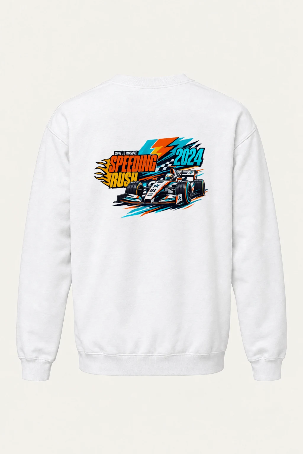 "Speeding Rush" Heavy Blend Unisex Crewneck Sweatshirt | Gildan 18000