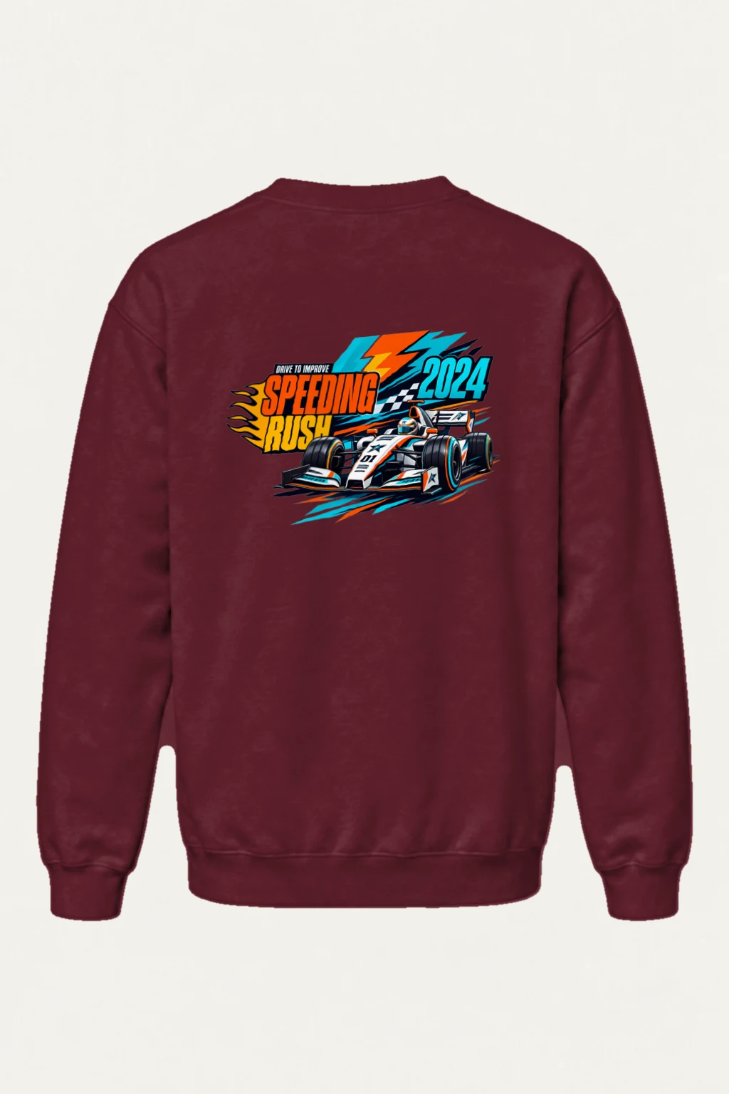 "Speeding Rush" Heavy Blend Unisex Crewneck Sweatshirt | Gildan 18000
