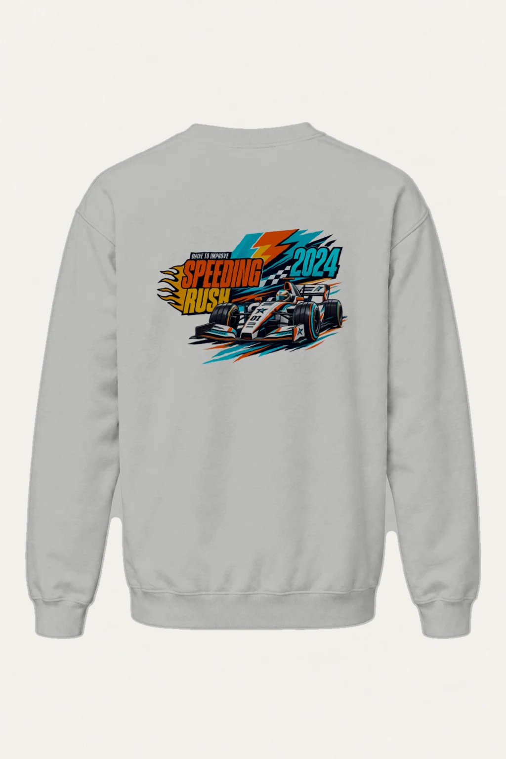 "Speeding Rush" Heavy Blend Unisex Crewneck Sweatshirt | Gildan 18000