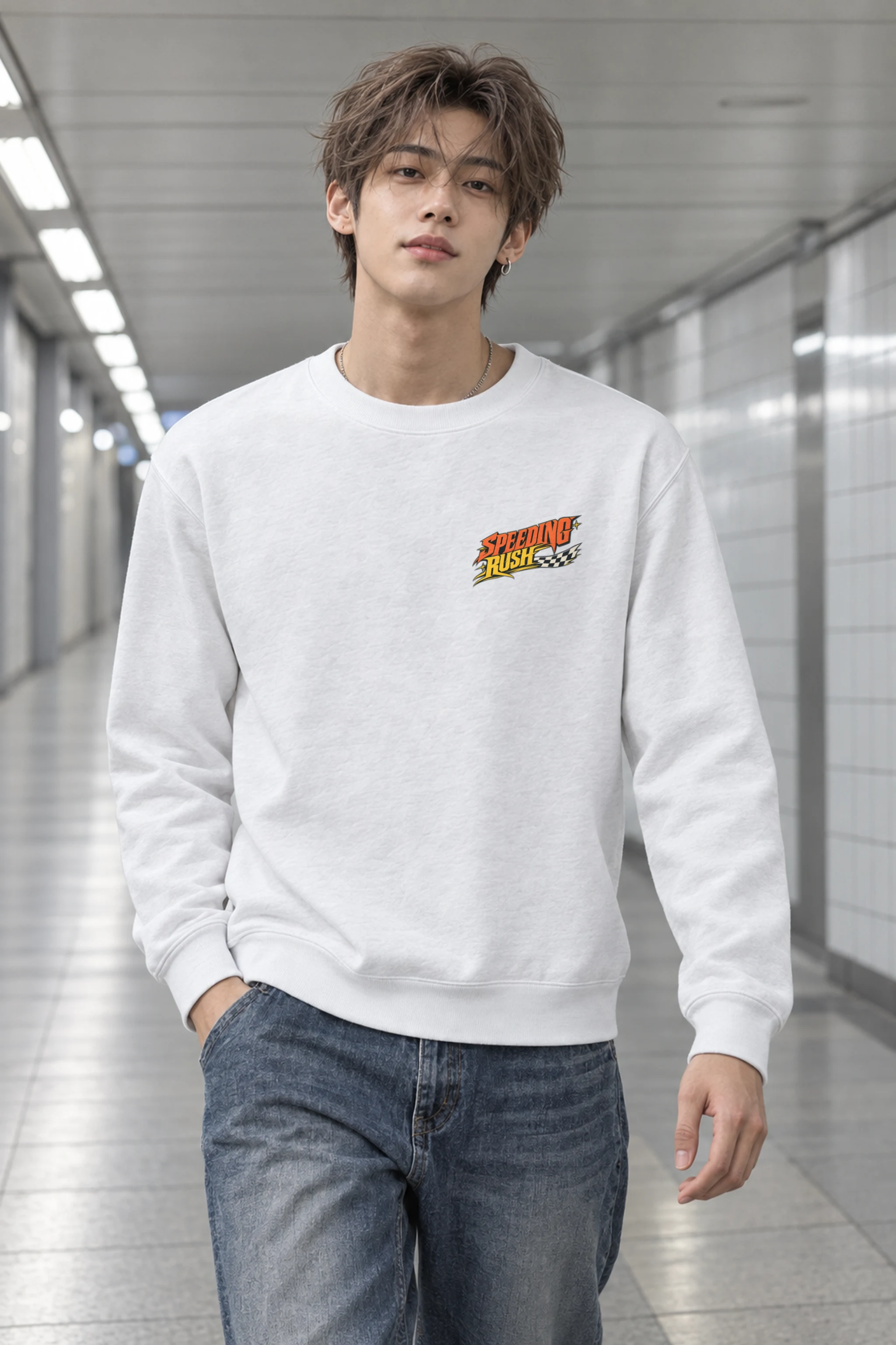 "Speeding Rush" Heavy Blend Unisex Crewneck Sweatshirt
