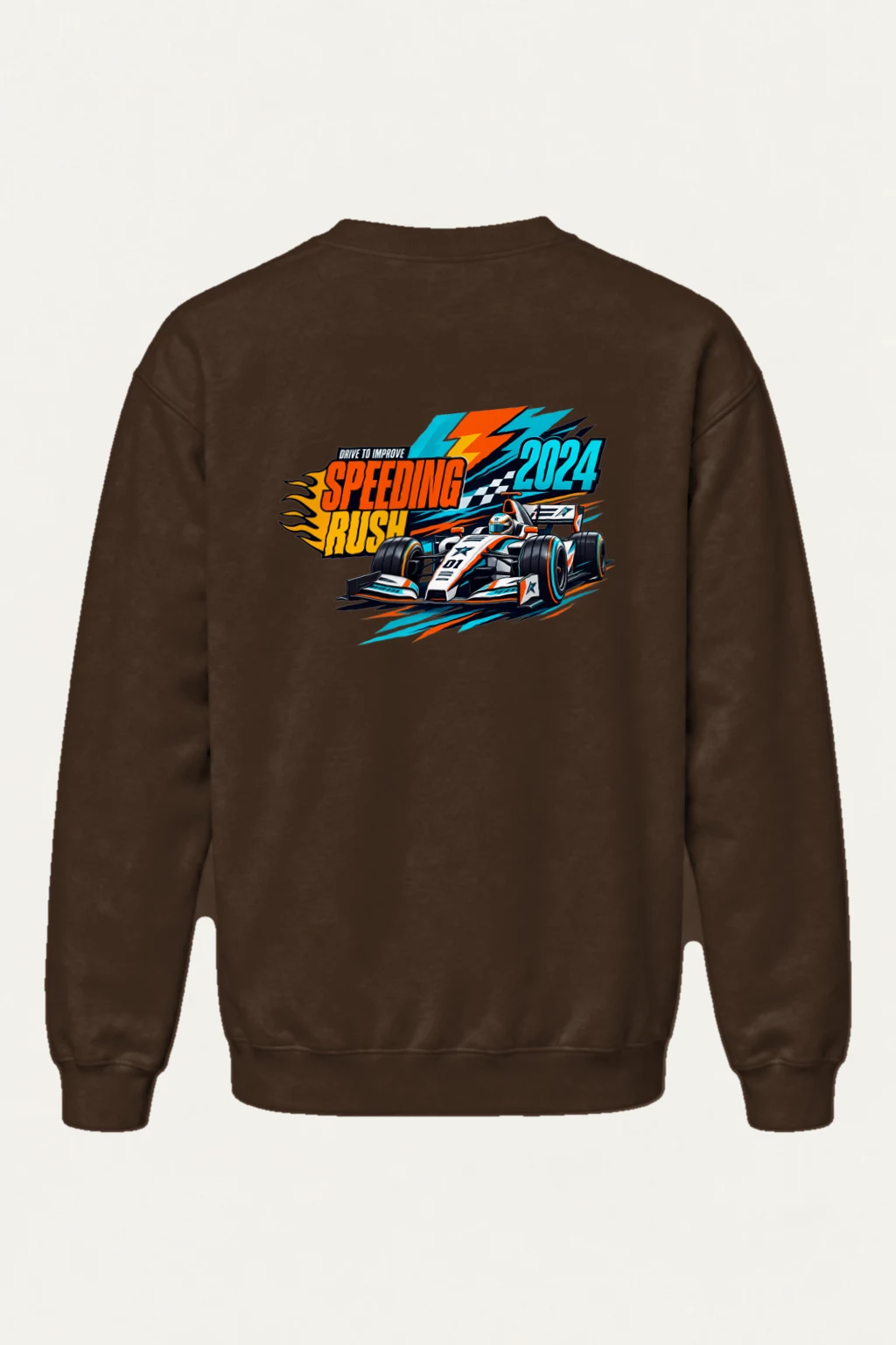 "Speeding Rush" Heavy Blend Unisex Crewneck Sweatshirt | Gildan 18000