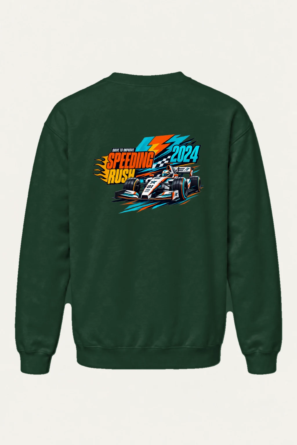 "Speeding Rush" Heavy Blend Unisex Crewneck Sweatshirt | Gildan 18000