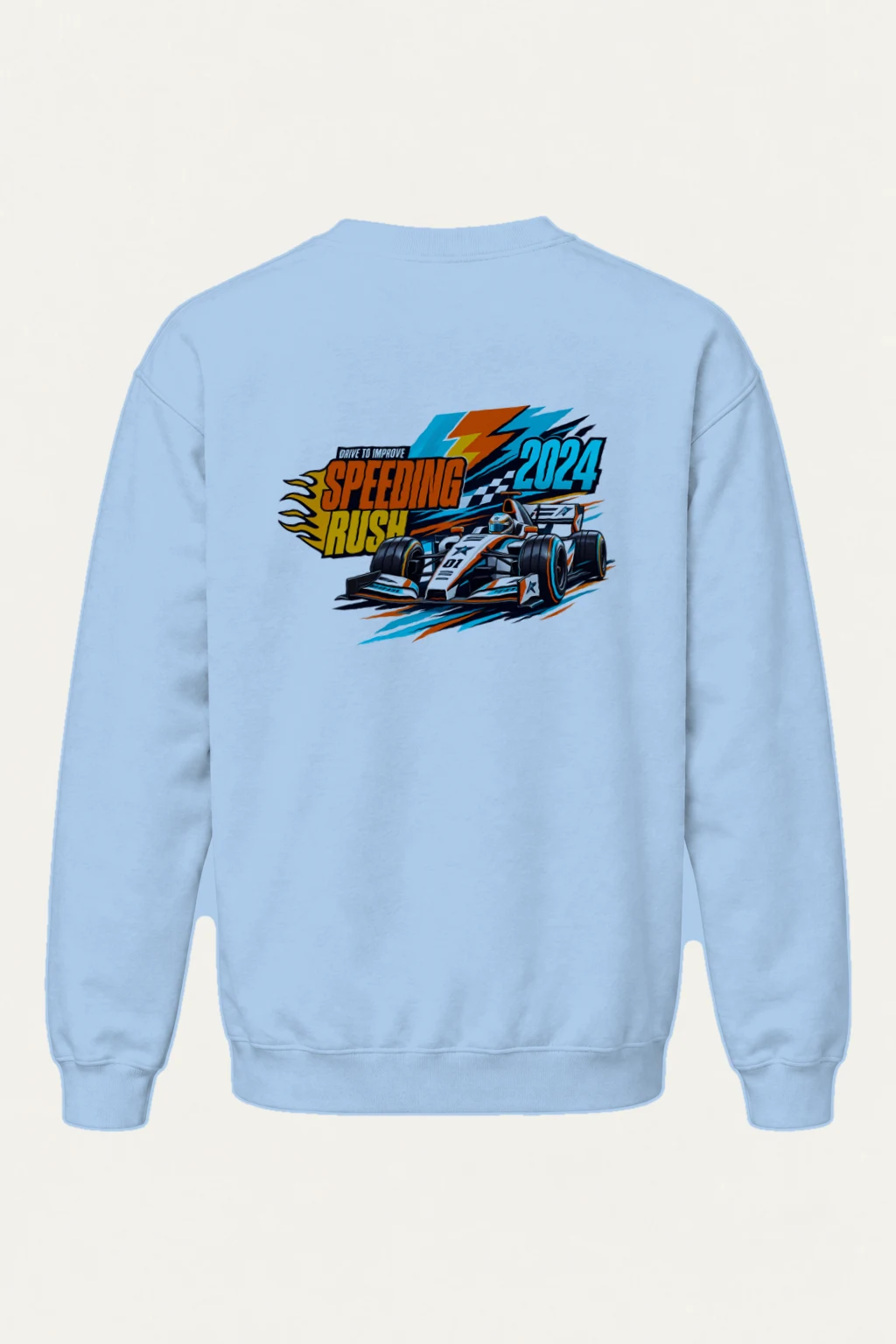 "Speeding Rush" Heavy Blend Unisex Crewneck Sweatshirt | Gildan 18000