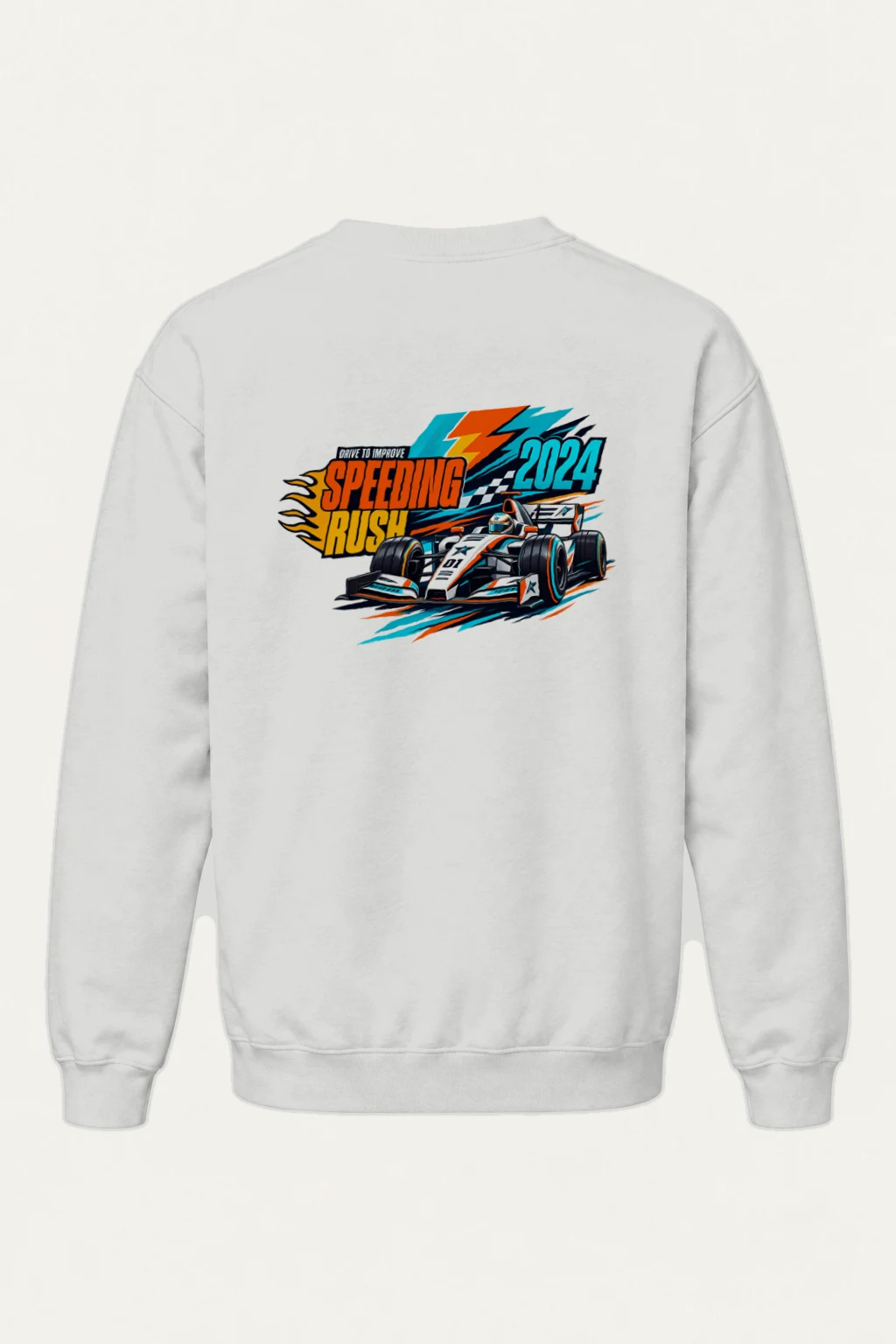 "Speeding Rush" Heavy Blend Unisex Crewneck Sweatshirt | Gildan 18000