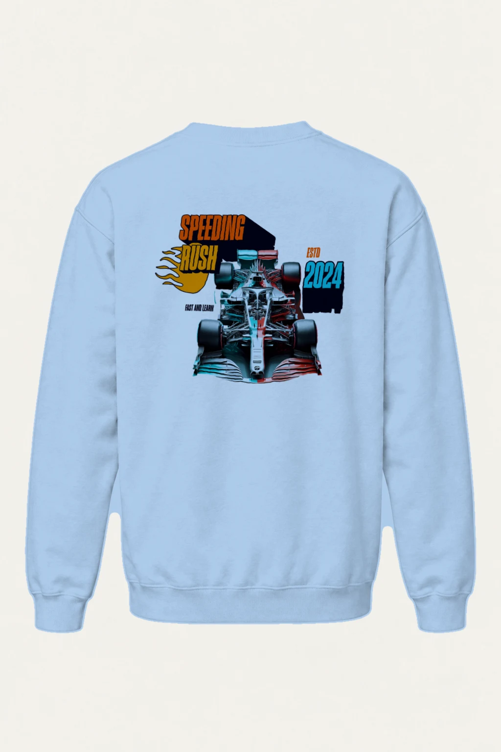 "Speeding Rush" Heavy Blend Unisex Crewneck Sweatshirt | Gildan 18000