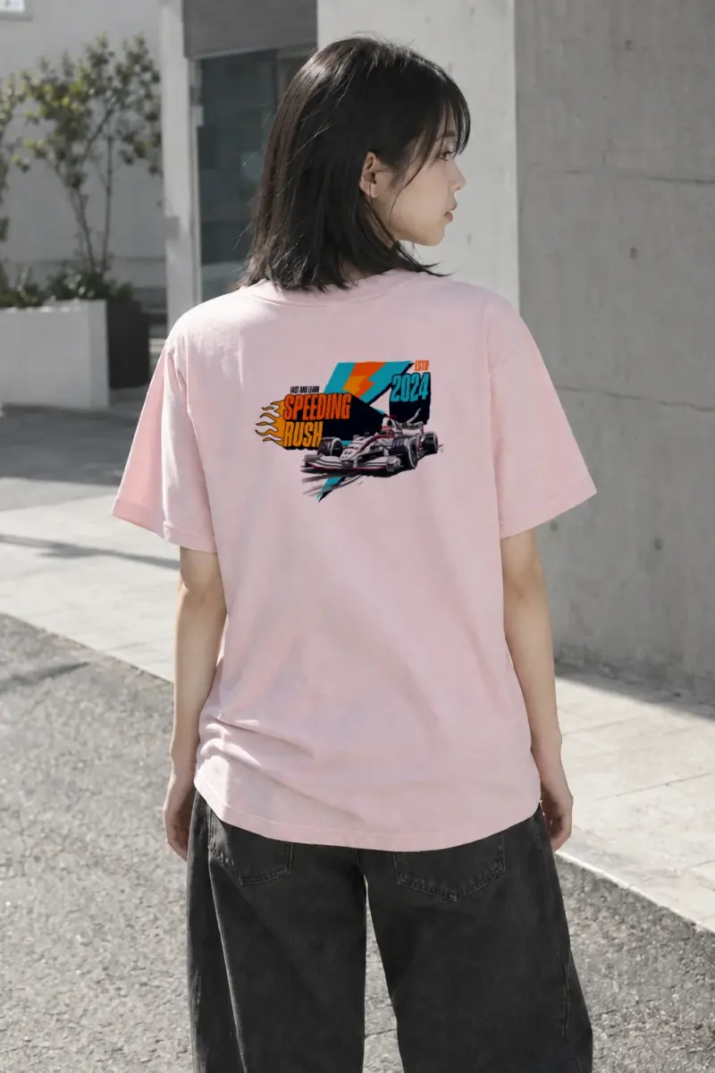 “Speeding Rush” Heavyweight Unisex Crewneck T-shirt | Gildan 5000
