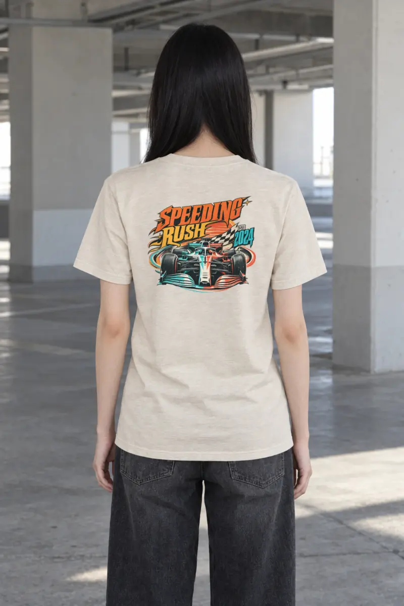 "Speeding Rush" Heavyweight Unisex Crewneck T-shirt