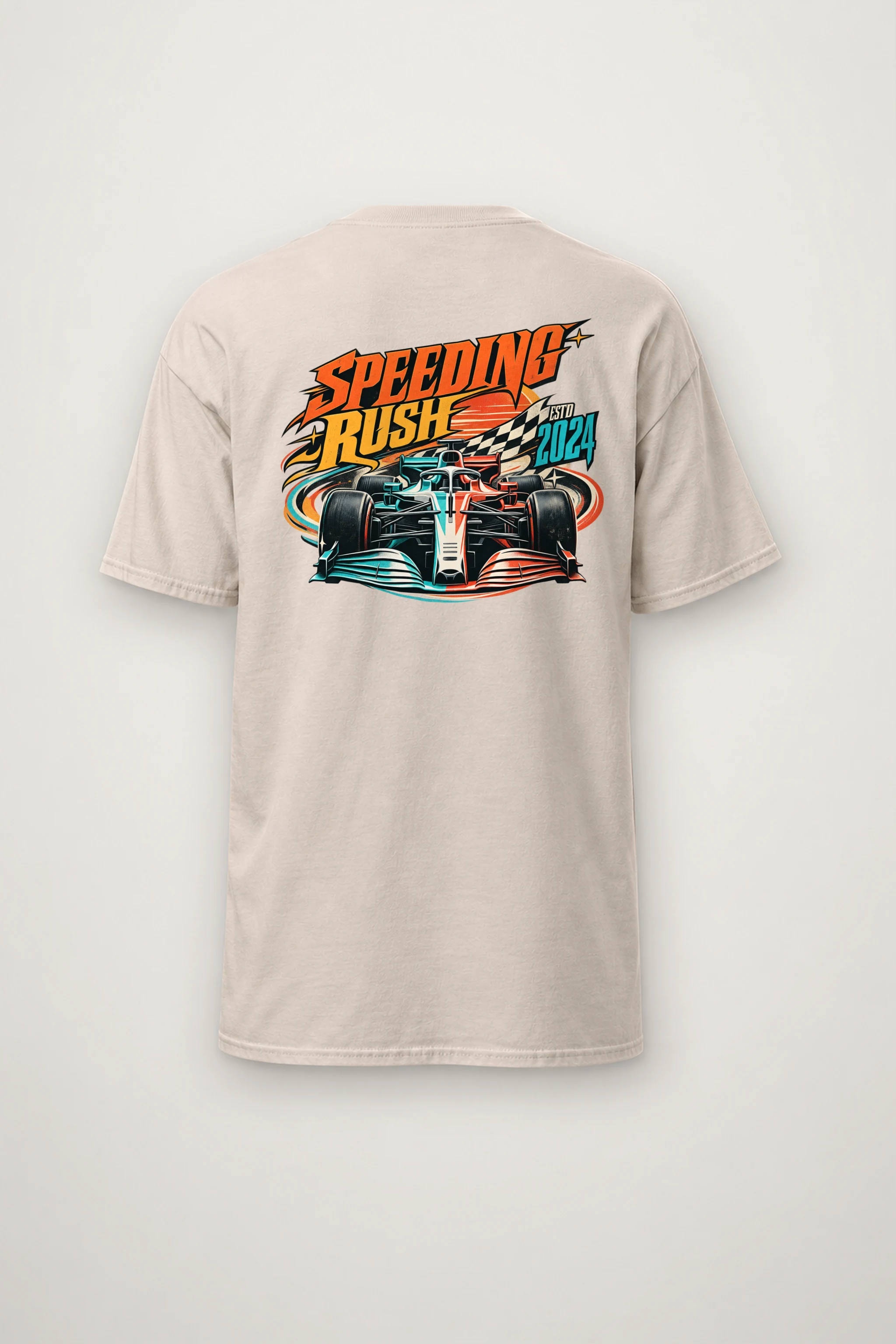 "Speeding Rush" Heavyweight Unisex Crewneck T-shirt